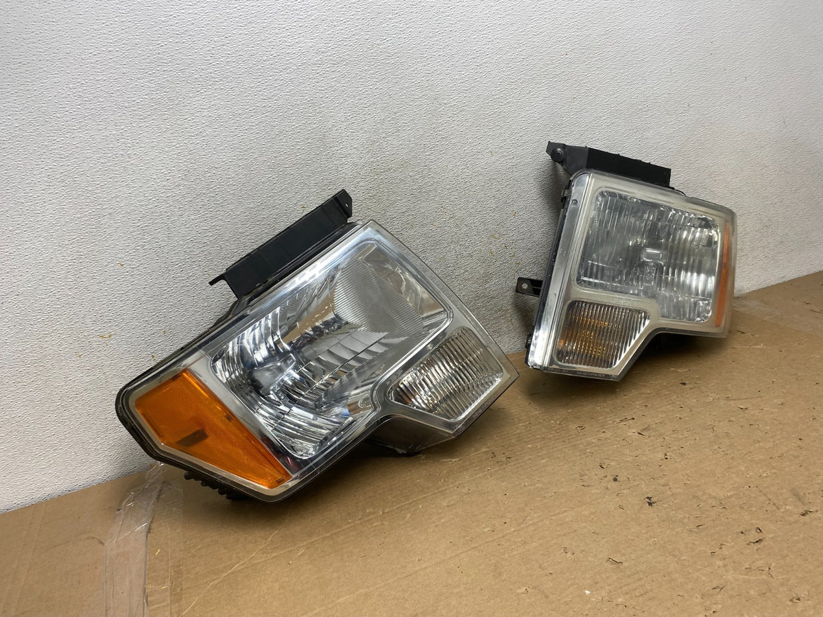 2009 to 2014 Ford F-150 F150 Left+Right Halogen Headlights AH8948 DW1
