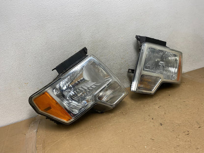 2009 to 2014 Ford F-150 F150 Left+Right Halogen Headlights AH8948 DW1