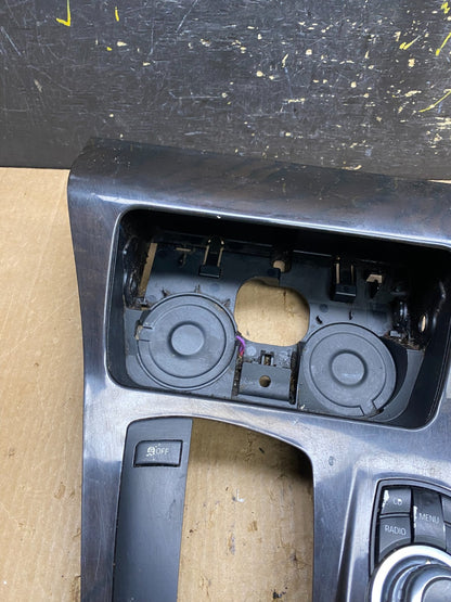 2011-2016 BMW 5 F10 Center Shifter Console Trim Cup Holder Switches OEM Z4590 DG3