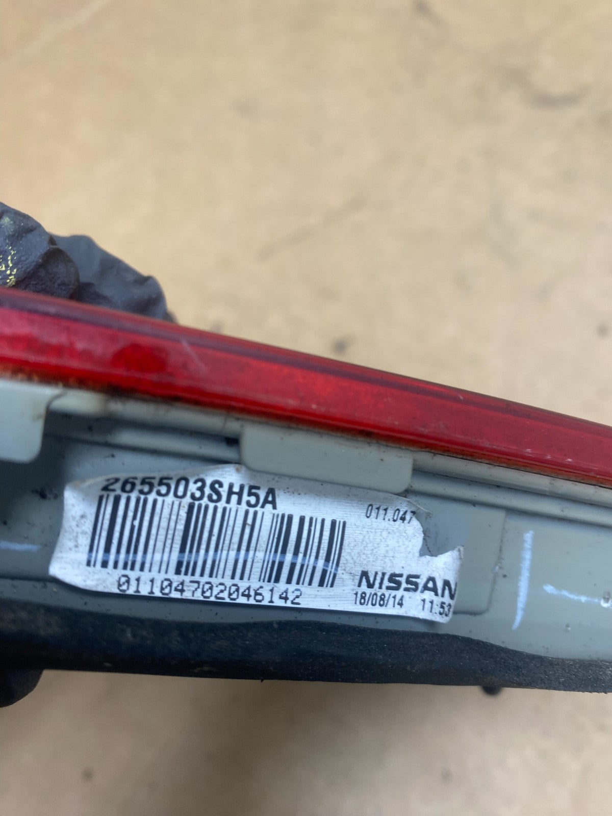 2013 2014 2015 Nissan Sentra Led Right Passenger Inner Tail Light Oem X5256 DW6