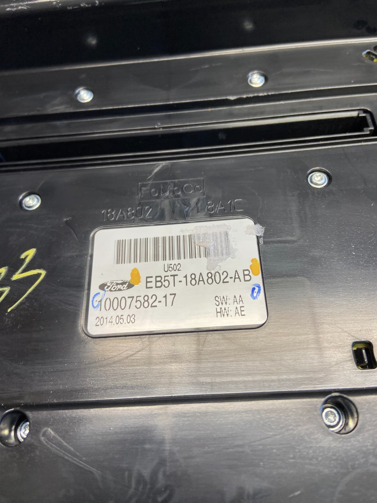 2014 2015 Ford Explorer Radio Climate Control Trim Bezel Panel AI6307 DW4