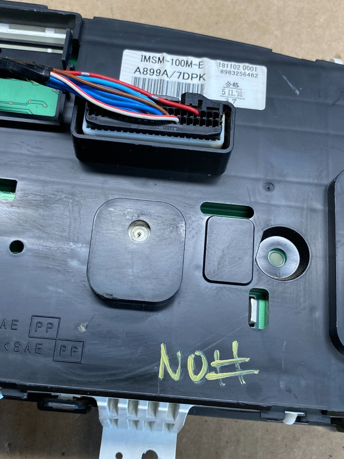 2012 Isuzu NPR USED Instrument Cluster P#IMSM-100-E 8980886511 AC61987