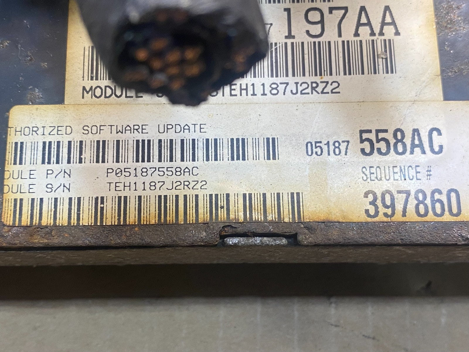 2007 Chrysler Town Country Caravan 3.8L Engine Control ECU P05187558AC AG6113 DG2