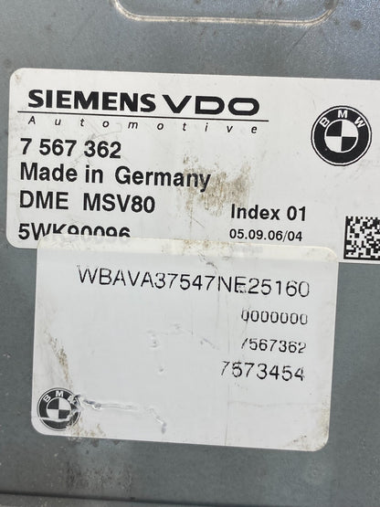 2007 to 2010 Bmw 323i Ecm Ecu Engine Computer AH5019 DG2