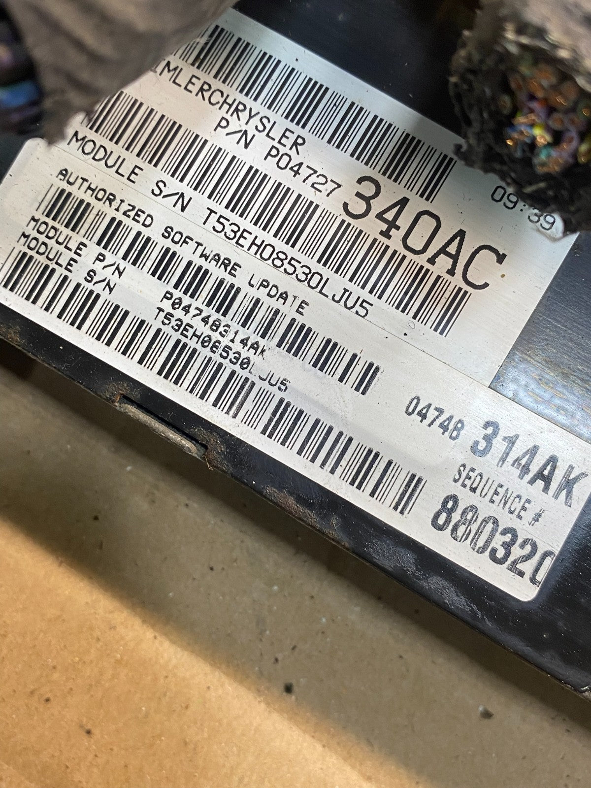 2004 Chrysler Pacifica Engine Control ECU ECM EBX Module p04727340ac AH9837 DG2