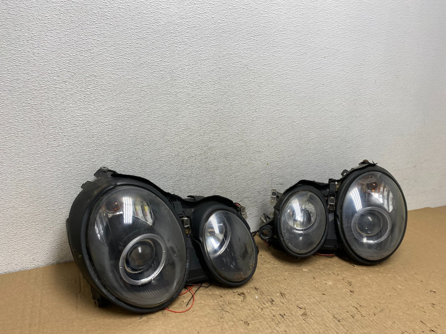 1998 - 2002 Mercedes Benz W208 CLKL Lef+Right Set LED Black Headlights AF9482 DG2