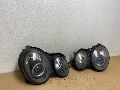 1998 - 2002 Mercedes Benz W208 CLKL Lef+Right Set LED Black Headlights AF9482 DG2