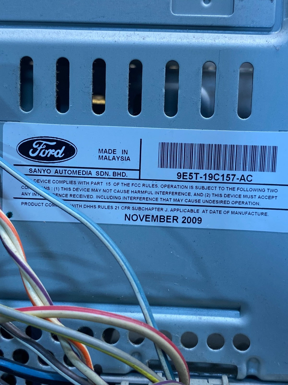 2010 2011 2012 Ford Fusion Radio Cd Receiver Mechanism 9E5T-19C157-AC ag7376 DG6