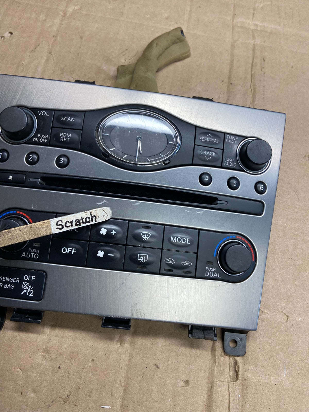 2010 to 2013 Infiniti G35 G37 Radio Player Climate Control Panel Bezel AD7112 DG1
