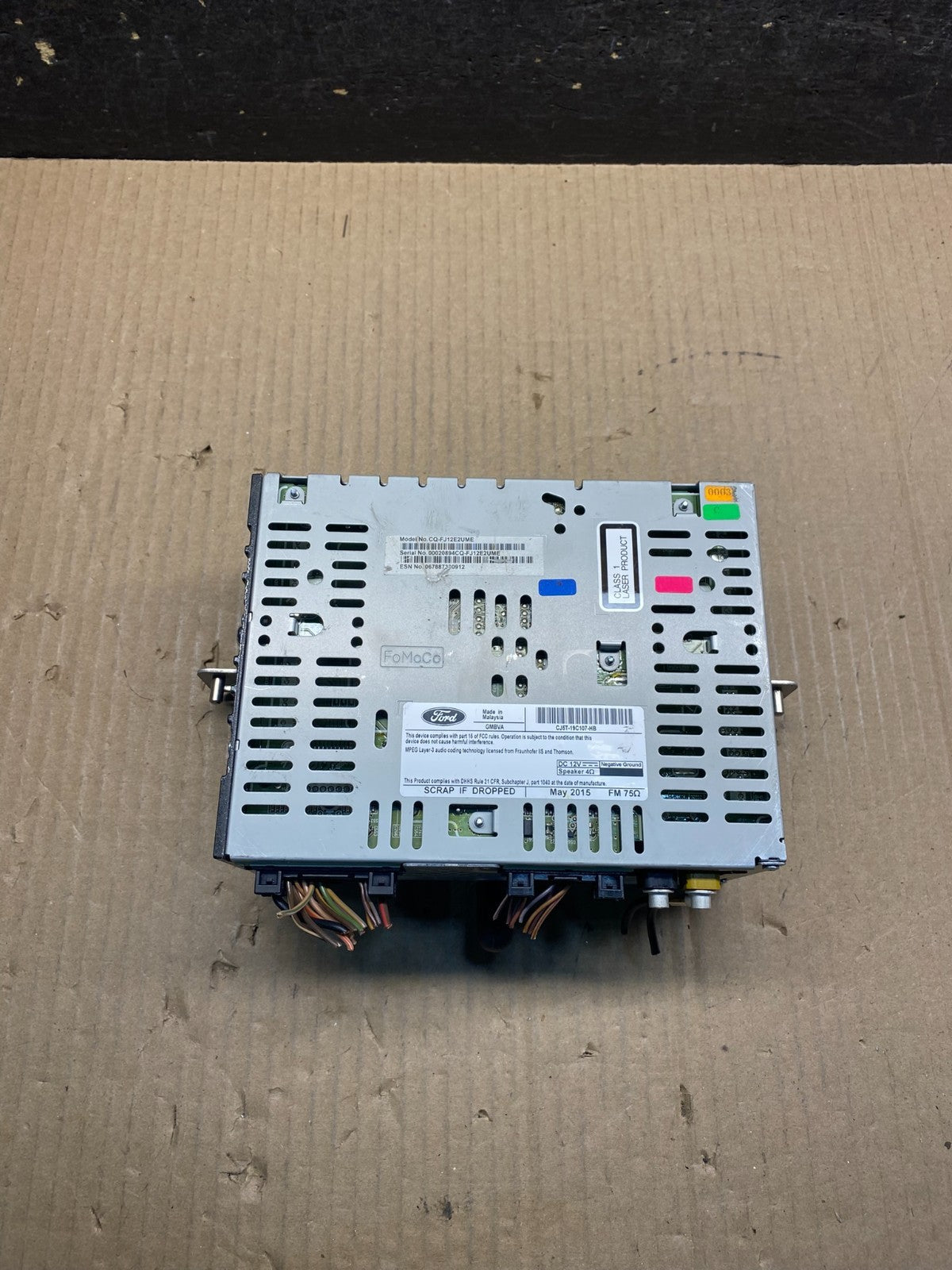 2013 2014 2015 Ford Escape Radio Receiver ID CJ5T-19C107-HB ai4883 DG4