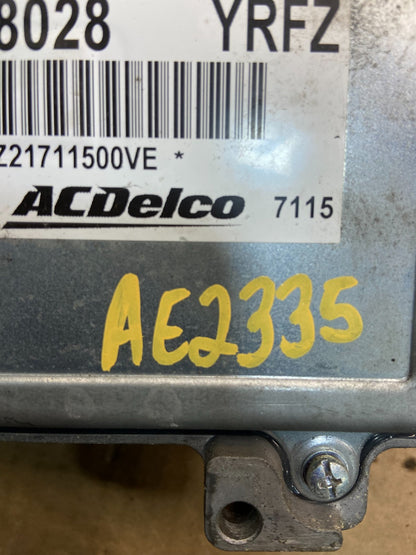 2008 - 2012 Chevrolet Malibu Ecu Engine Control Module Unit Ecm AE2335 DW3