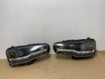 2008 - 2013 Mitsubishi Lancer Left+Right Set LED Black Headlight AE7080 DG0