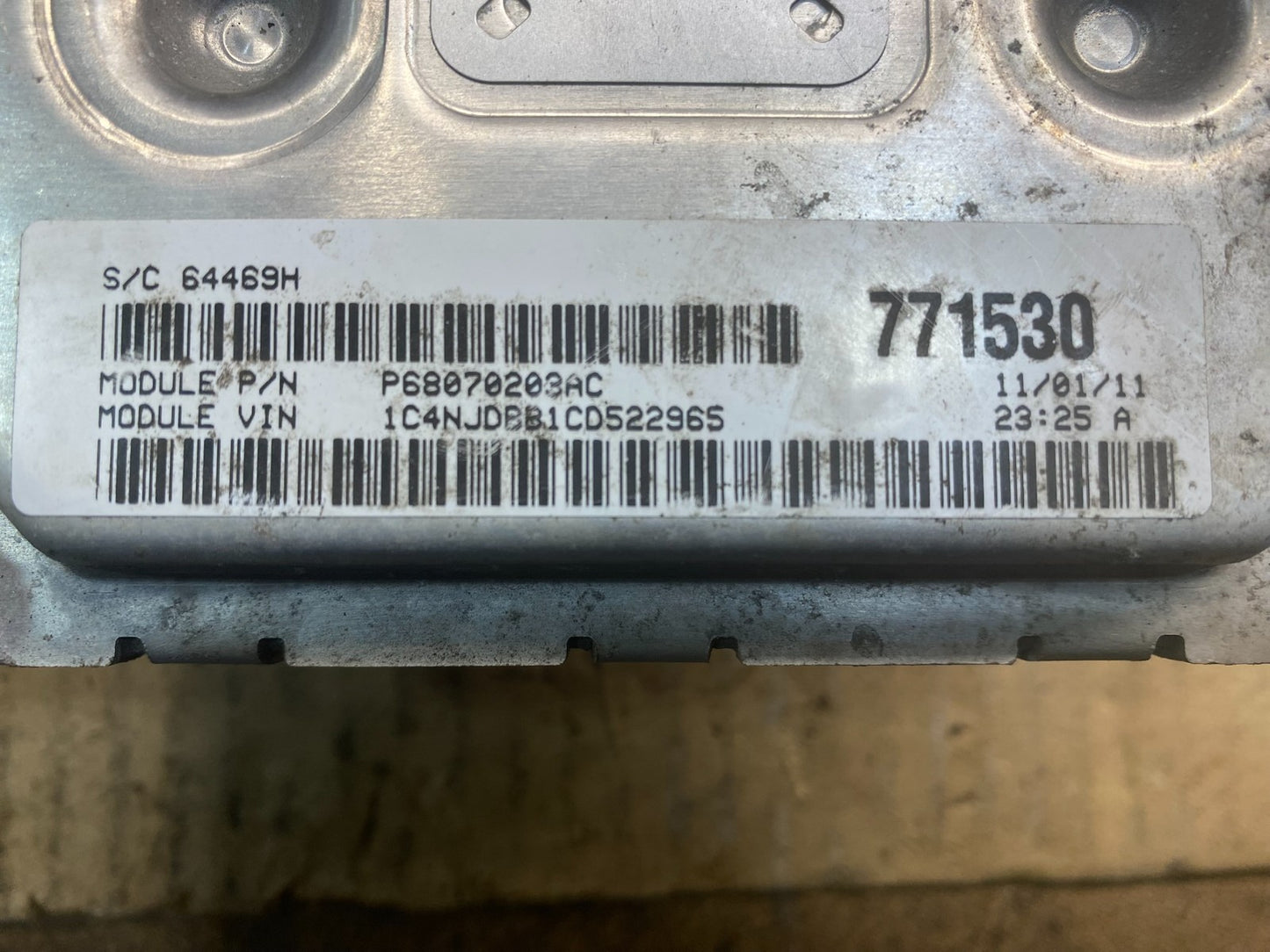 2012 Jeep Compass Patriot PCM ECM ECU Engine Computer Module AC0375  DG2