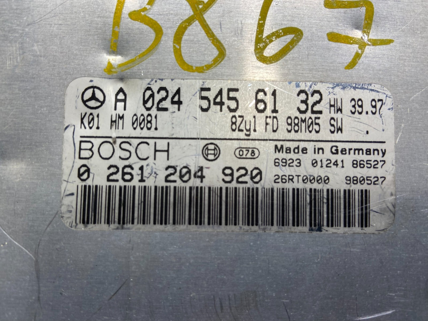 1998 - 2000 Mercedes R129 SL500 S500 ECU ECM Engine Control Module M5195 DG2