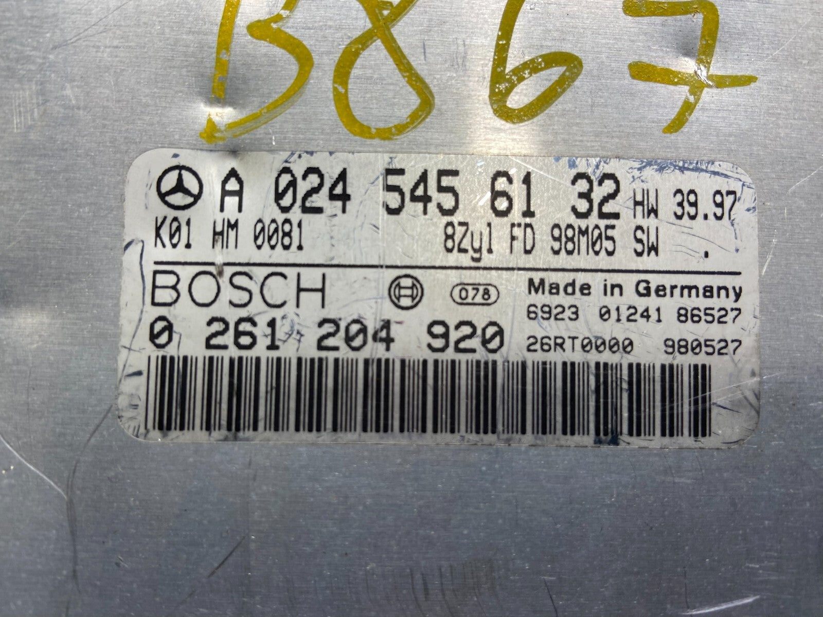 1998 - 2000 Mercedes R129 SL500 S500 ECU ECM Engine Control Module M5195 DG2