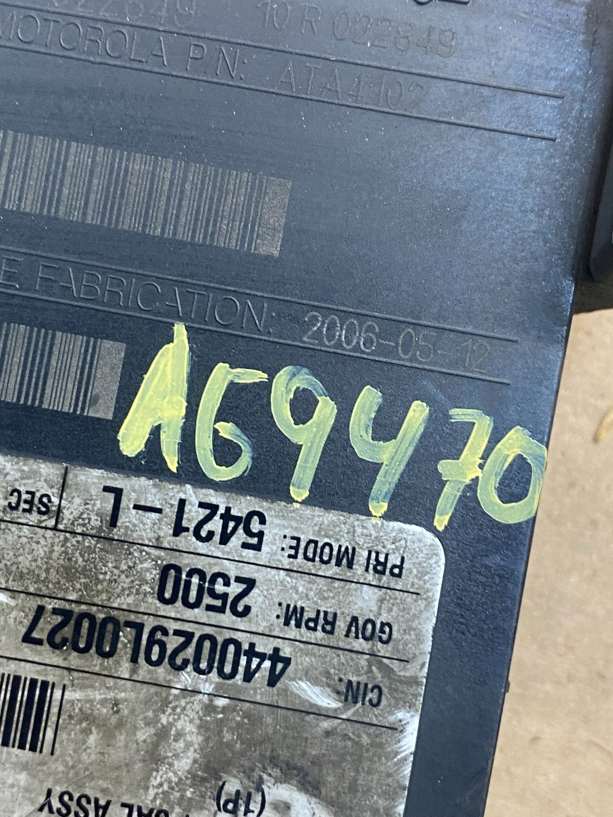 29544773 Allison TCM Transmission Control Module Computer Auto AG9470 DW3