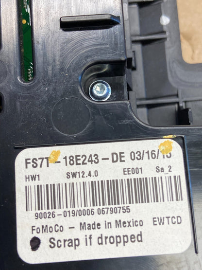2013 to 2015 Ford Fusion Radio Climate Control A/C Control AF2756 DG5