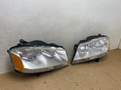 2008 to 2014 Dodge Avenger Left+Right Side Set Halogen Headlights W9075 DW2