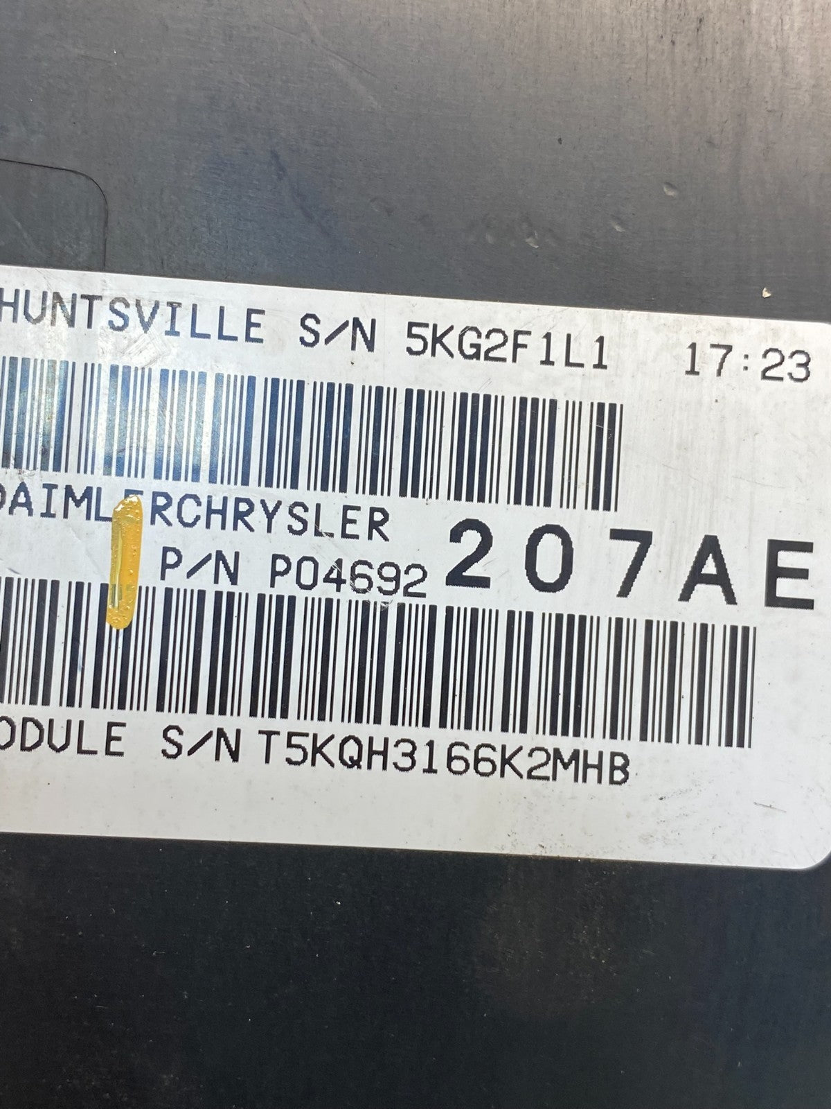 2007 Dodge Caliber integrated Power Module Fuse Relay BOX P04692207AE AE00006