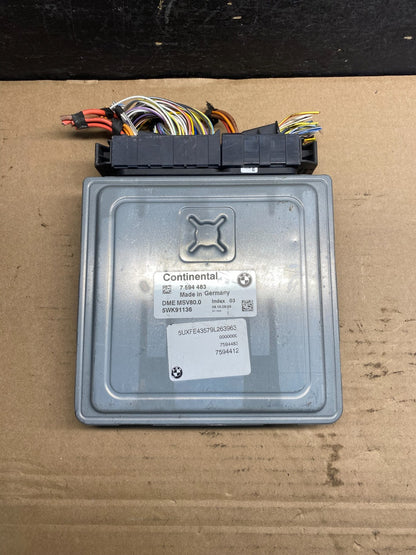 2007 to 2014 BMW X5 ECM ECU Engine Control Computer Module 7594483 AE2110 DW0