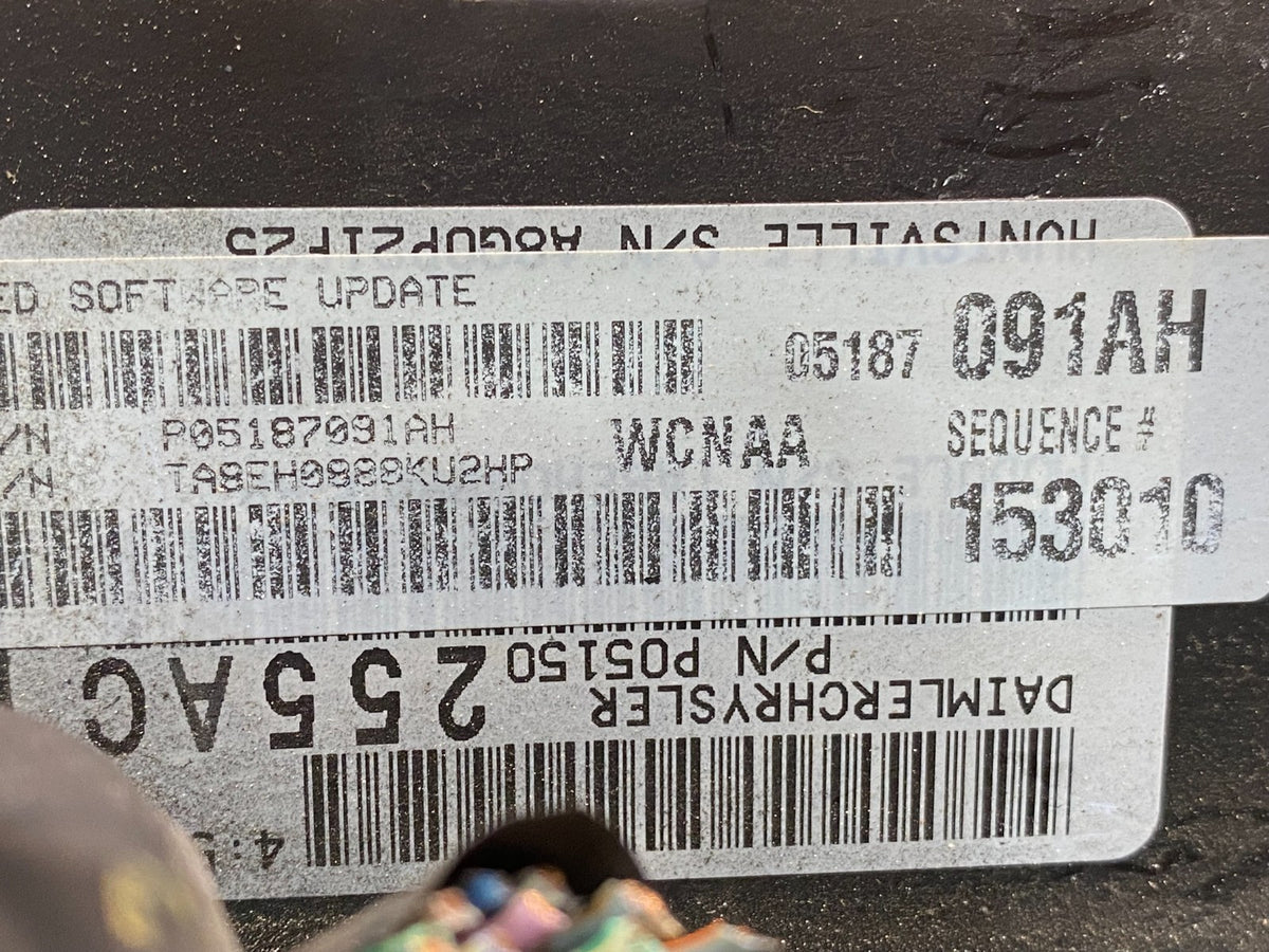 2008 2009 Dodge Dakota 4.7L Engine Computer Module ECM ECU p05187091ah AG3569 DG2