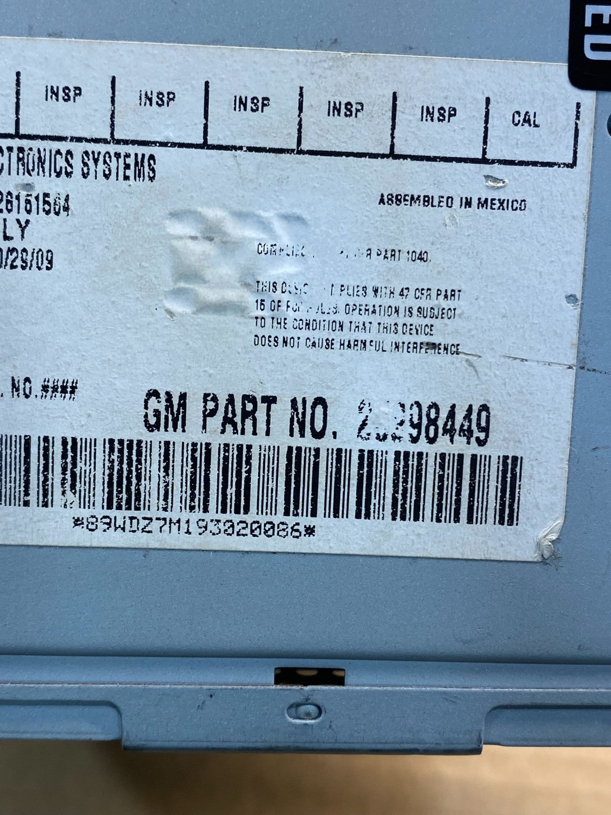 2005 to 2012 Chevrolet Truck Colorado Radio Receiver CD Player AF77347