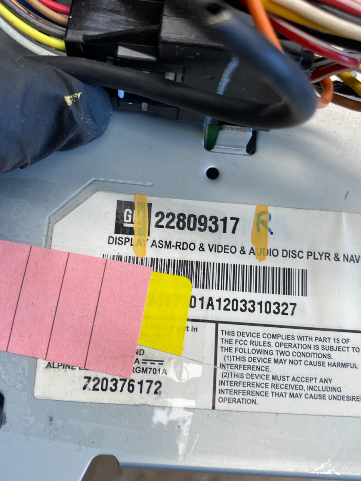 2008 to 2012 Cadillac SRX CTS Audio Radio Screen Display Player Oem AB9527 DG6