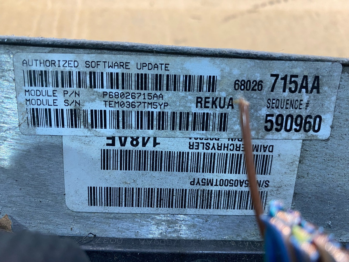 2007 Jeep Grand Cherokee  Commander 3.7L Engine Computer ECU PCM OEM AB3595 DG4