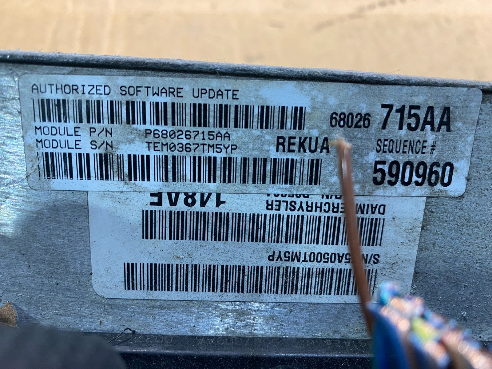 2007 Jeep Grand Cherokee  Commander 3.7L Engine Computer ECU PCM OEM AB3595 DG4