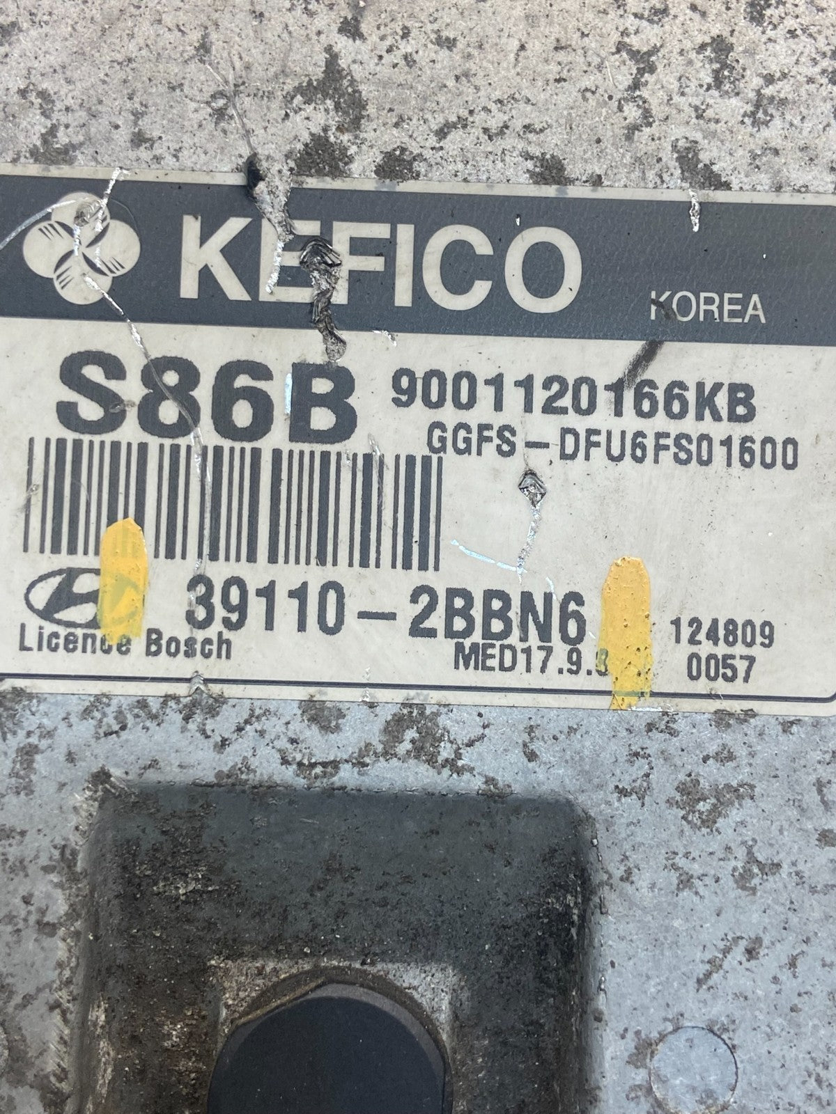 2013 to 2014 Hyundai Veloster Engine Computer Ecu Pcm Ecm Pcu AD1821 DG2