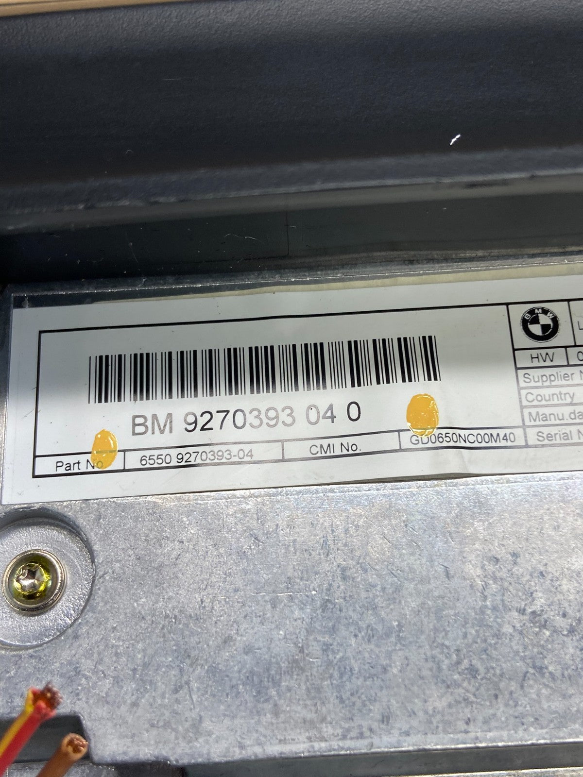 2012-2018 BMW F30 3 320i 328I Navigation Radio Info Display Screen AH3563 DG5