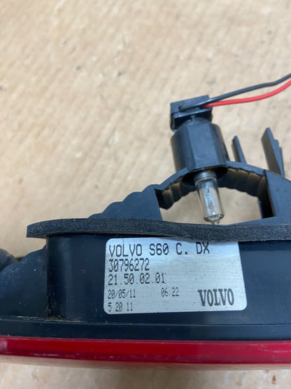 2011 to 2017 Volvo S60 Right Passenger RH Side Inner Tail Light I0799 KC5