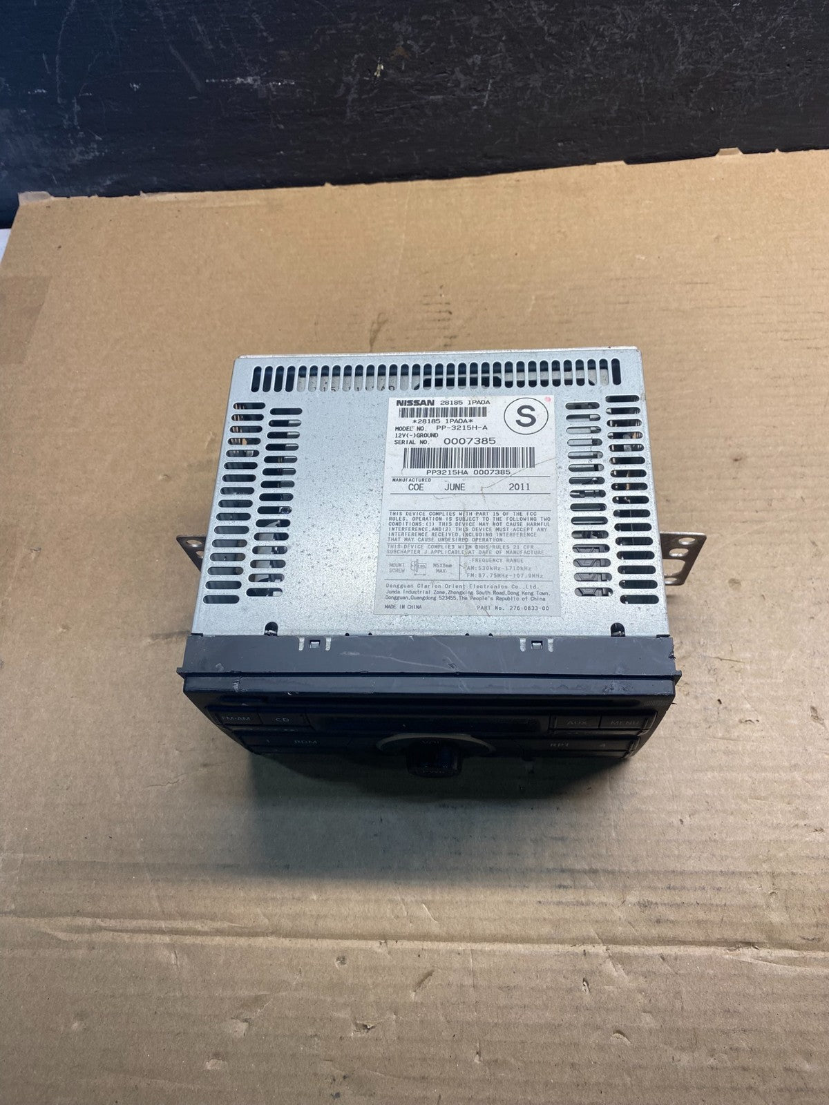 2012 to 2017 Nissan NV1500 NV2500 Radio AM FM CD Player Receiver AC6856 DG3