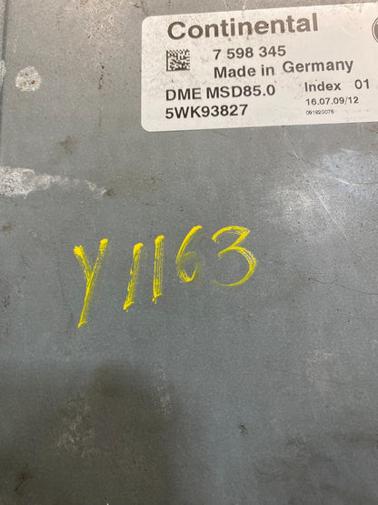 2009 to 2011 Bmw 550i 750i Engine Computer ECU Control Module ECM Y1163 DG4