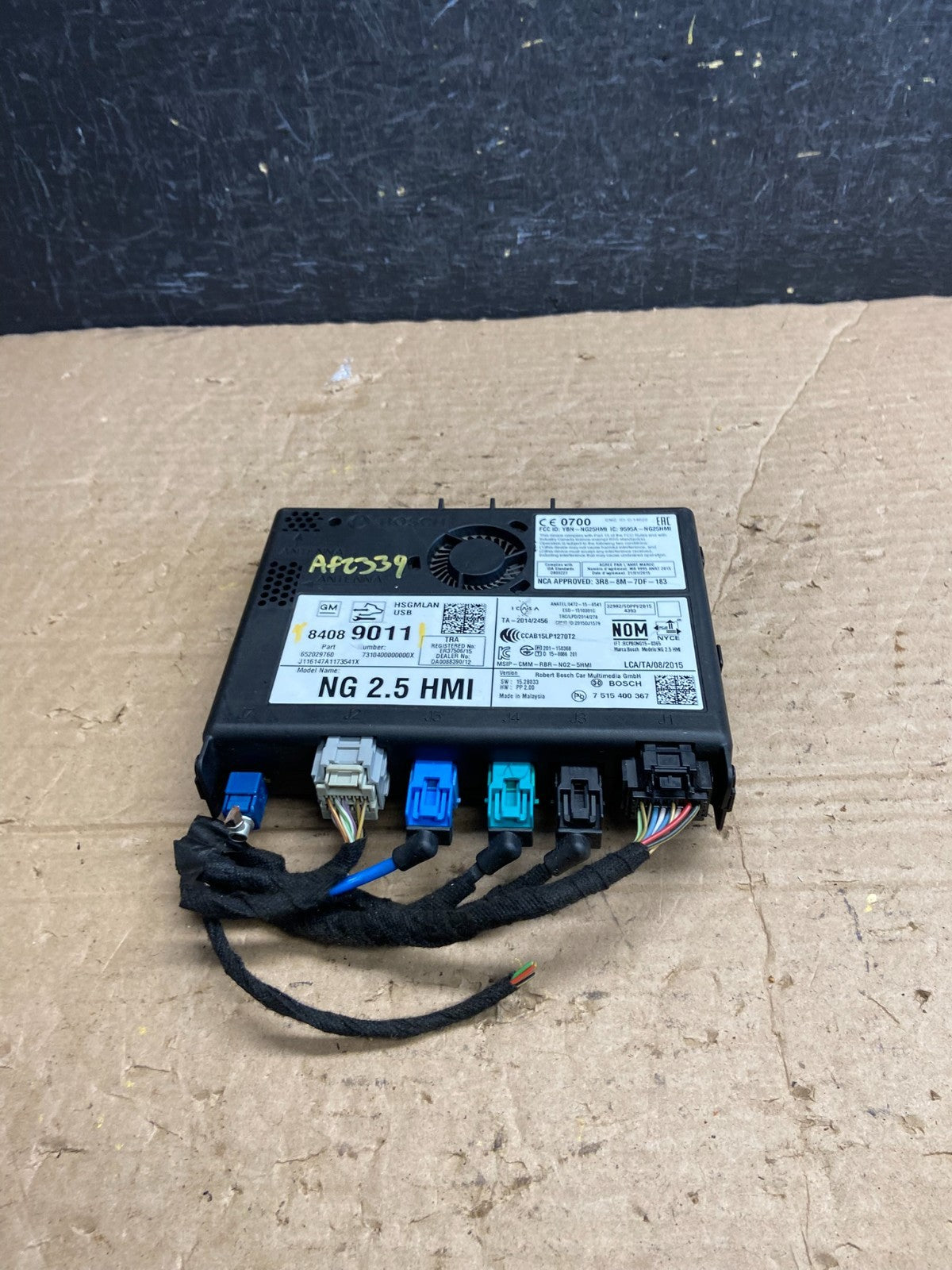 2016-2019 Gmc Chevrolet Buick Hmi Multimedia Interface Control Module AF2339 DG4