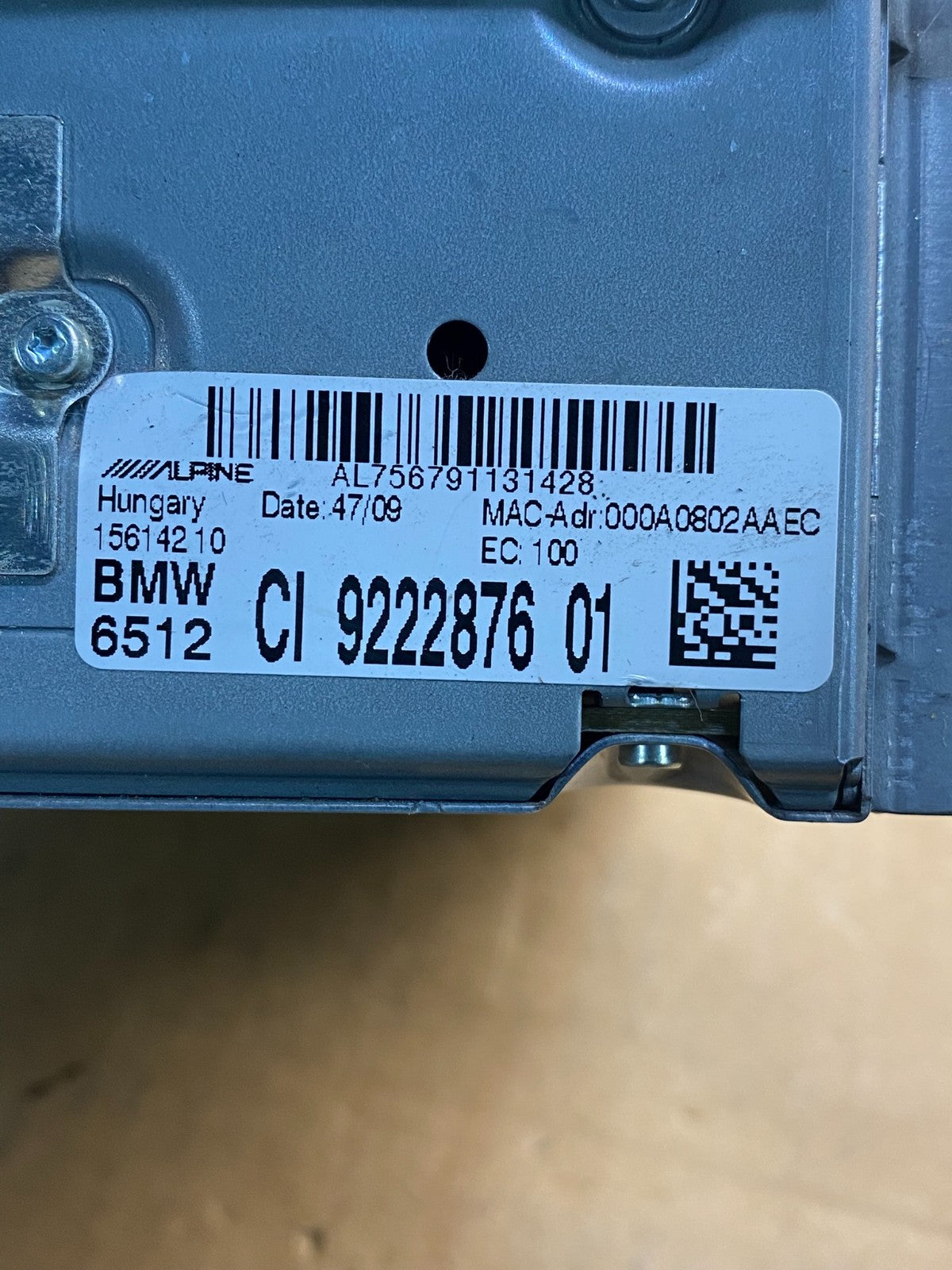 2008 - 2010 Bmw E60 535I Radio DVD CD Player AM/FM Control Panel AD3666 DG6