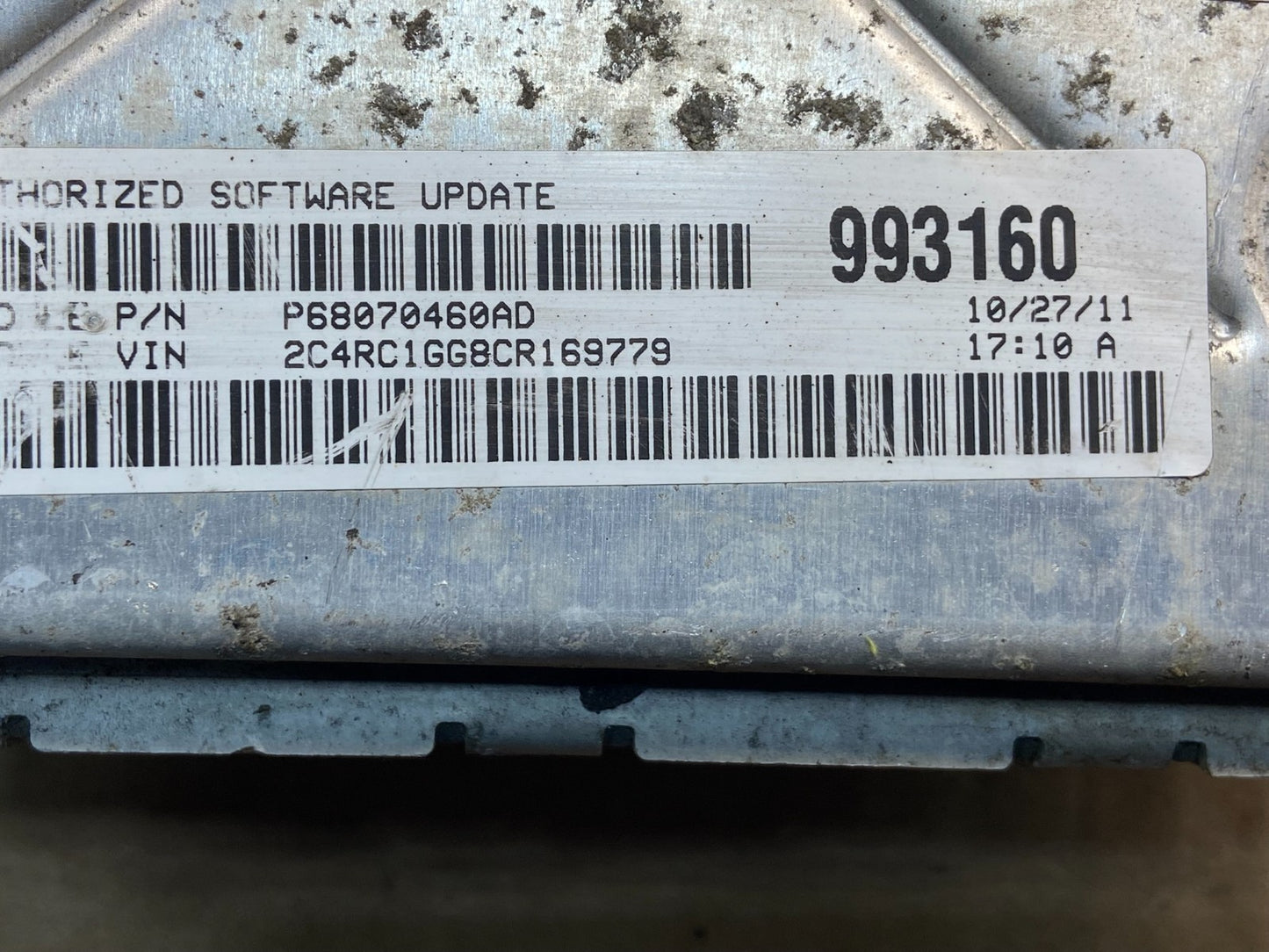 2012 Dodge Grand Caravan Town & Country ECM ECU Engine Computer AG1587 DG2