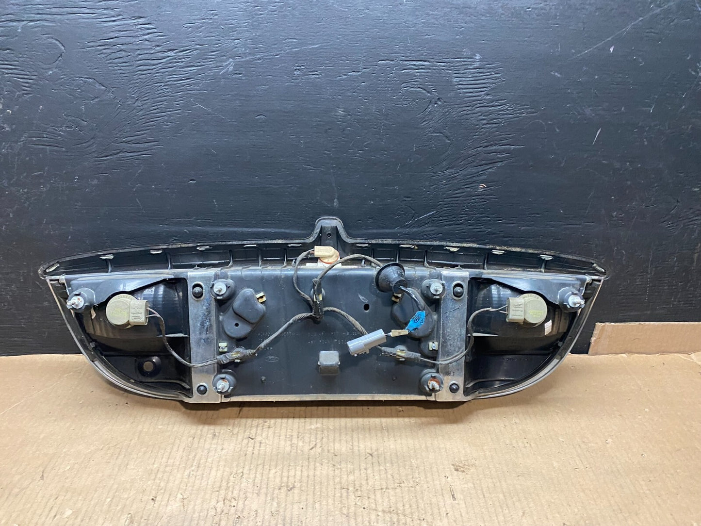 1999-2002 Lincoln Continental License Plate Panel Backup Lights Trim Oem E42656