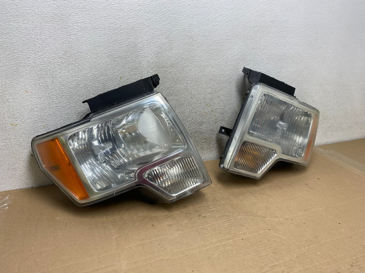 2009 to 2014 Ford F-150 F150 Left+Right Halogen Headlights AH9392 DW2