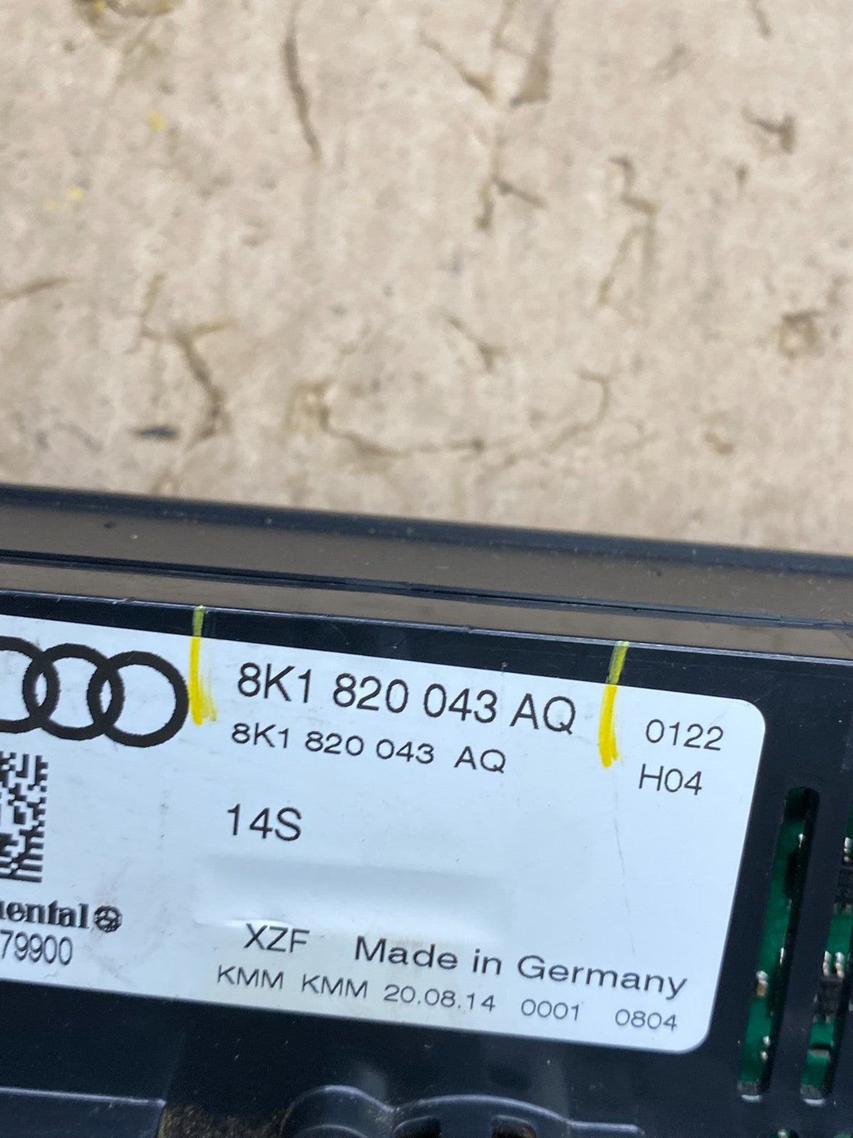 2013 - 2017 Audi A5 Front Heater AC Climate Control Panel Oem x1991 DG6