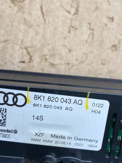 2013 - 2017 Audi A5 Front Heater AC Climate Control Panel Oem x1991 DG6
