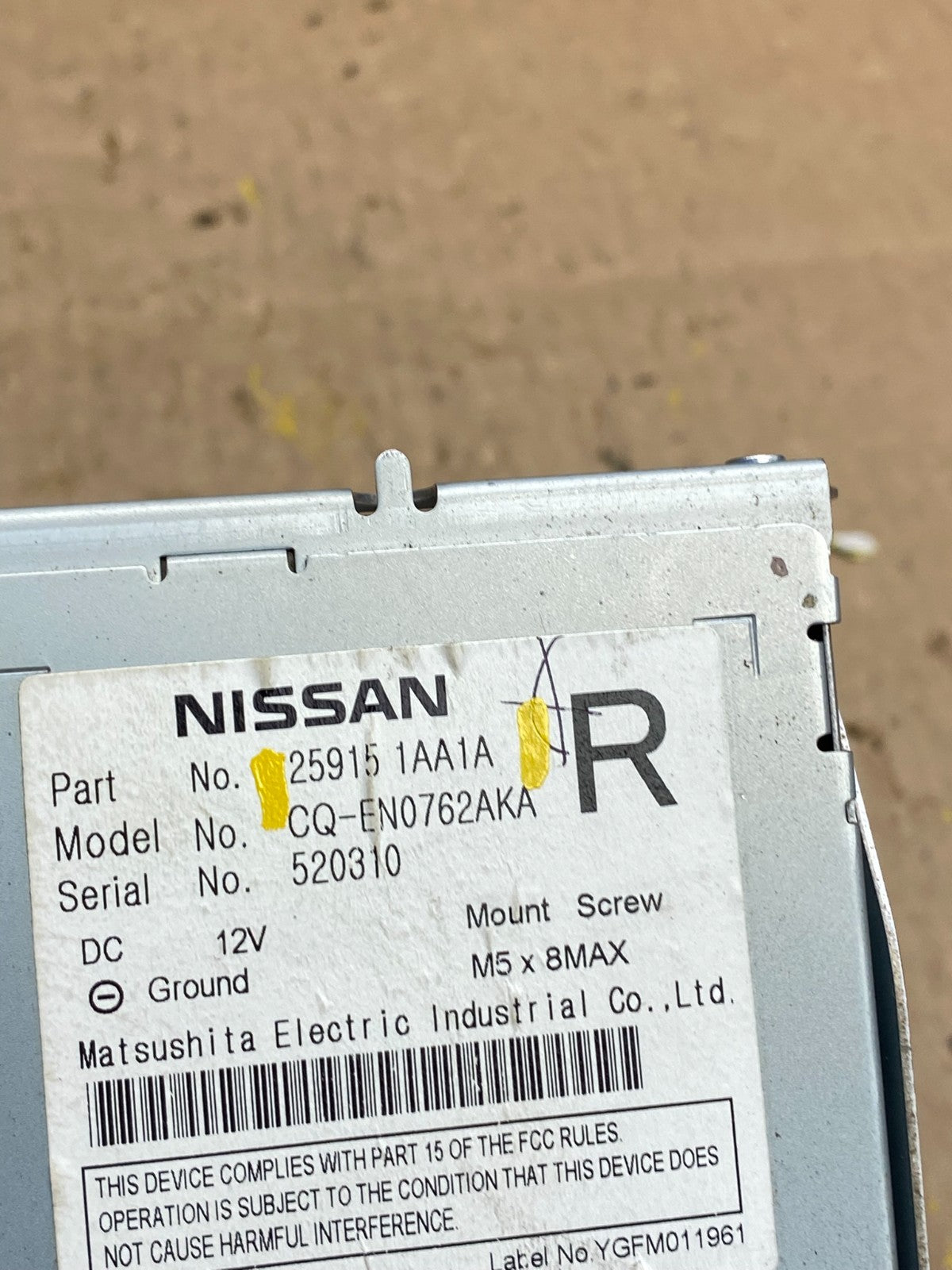 2009-2012 Nissan Murano AM FM CD Player Radio Receiver 259151aa1a T6399 DG5