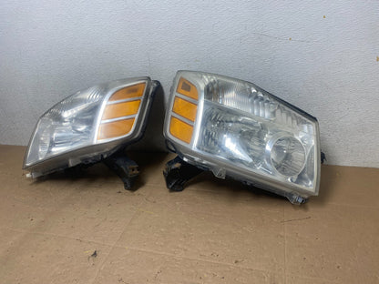 2004 to 2007 Nissan Armada Left+Right Side Set Headlights Oem M4123 DW1