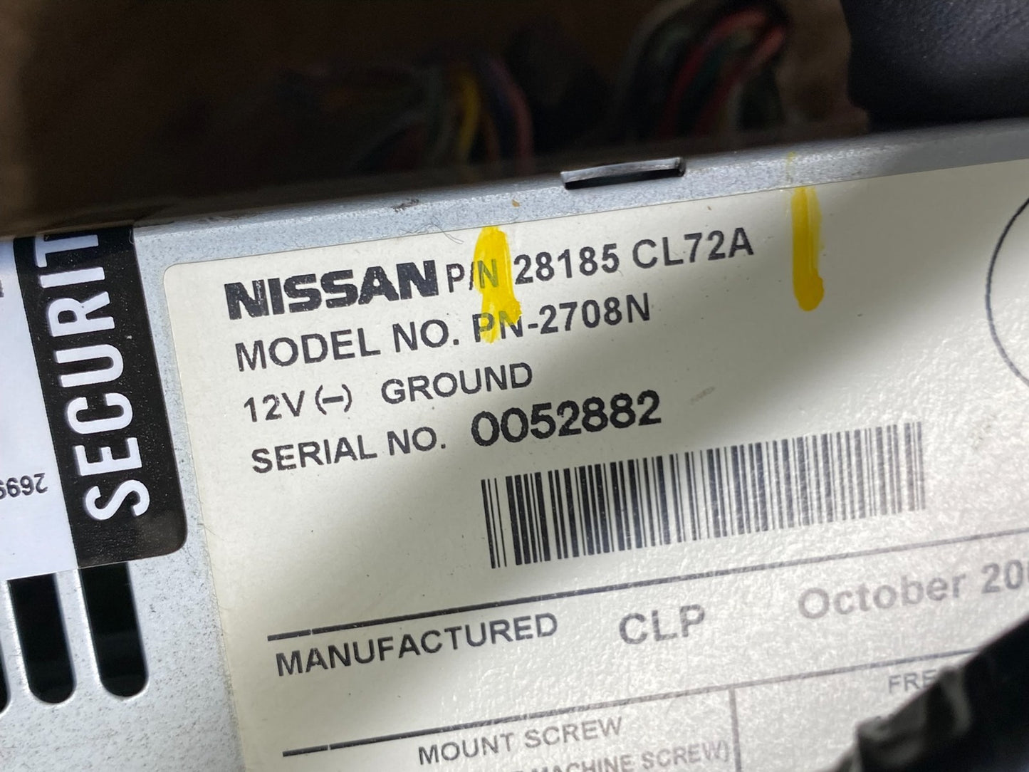 2006 - 2008 Infiniti FX35 Radio Display Information Navigation Screen X1432 DG5