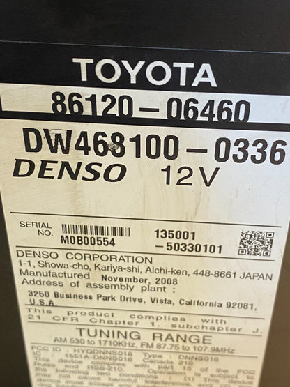 2007 to 2009 Toyota Camry Radio CD Player Climate Control Bezel ah1745 DG8