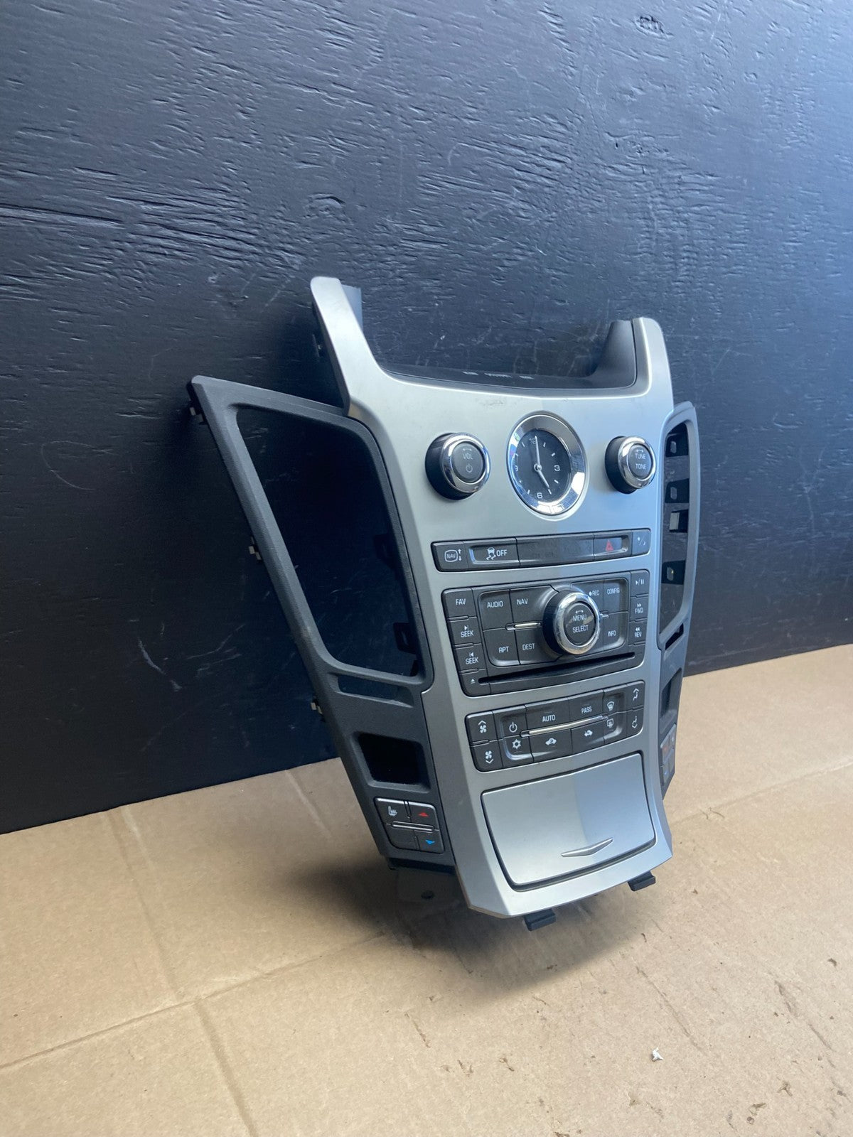 2008-2012 Cadillac CTS A/C Heater Radio Climate Control Panel Bezel OE AB9436 DG4