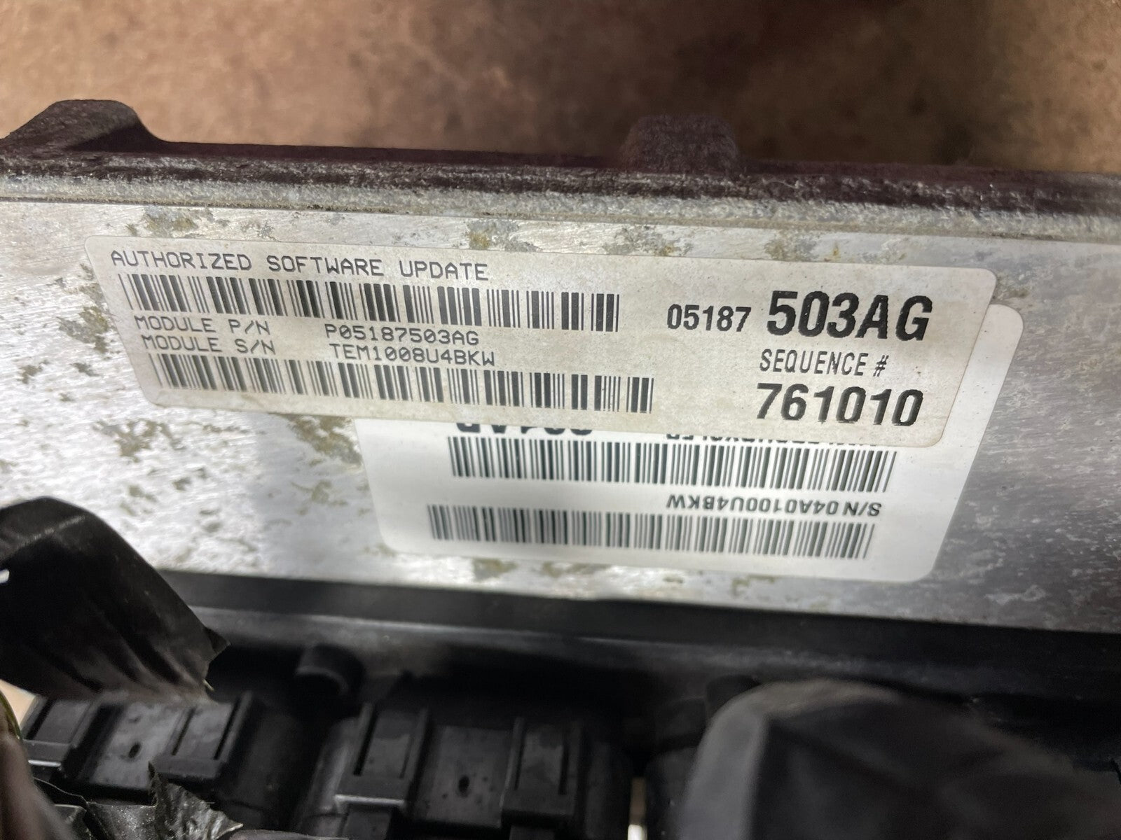 2008 Dodge Durango 4.7 Computer Engine Computer PCM ECU P05187503AG J5147 PS2