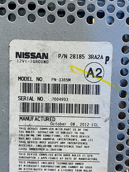 2013 to 2014 Nissan Sentra Radio CD Player AM/FM 28185-3ra2a AF3868 DW6