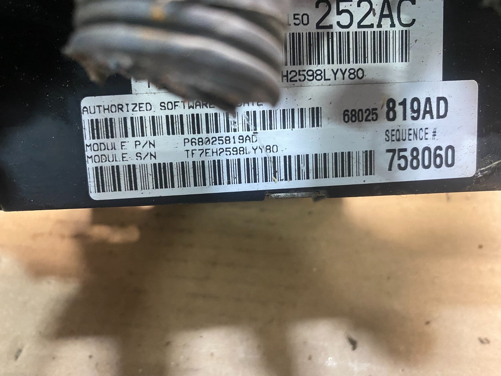 2008 2009 Caravan Town & Country 3.8L Engine Control Unit ECU Module AC4510 DG2