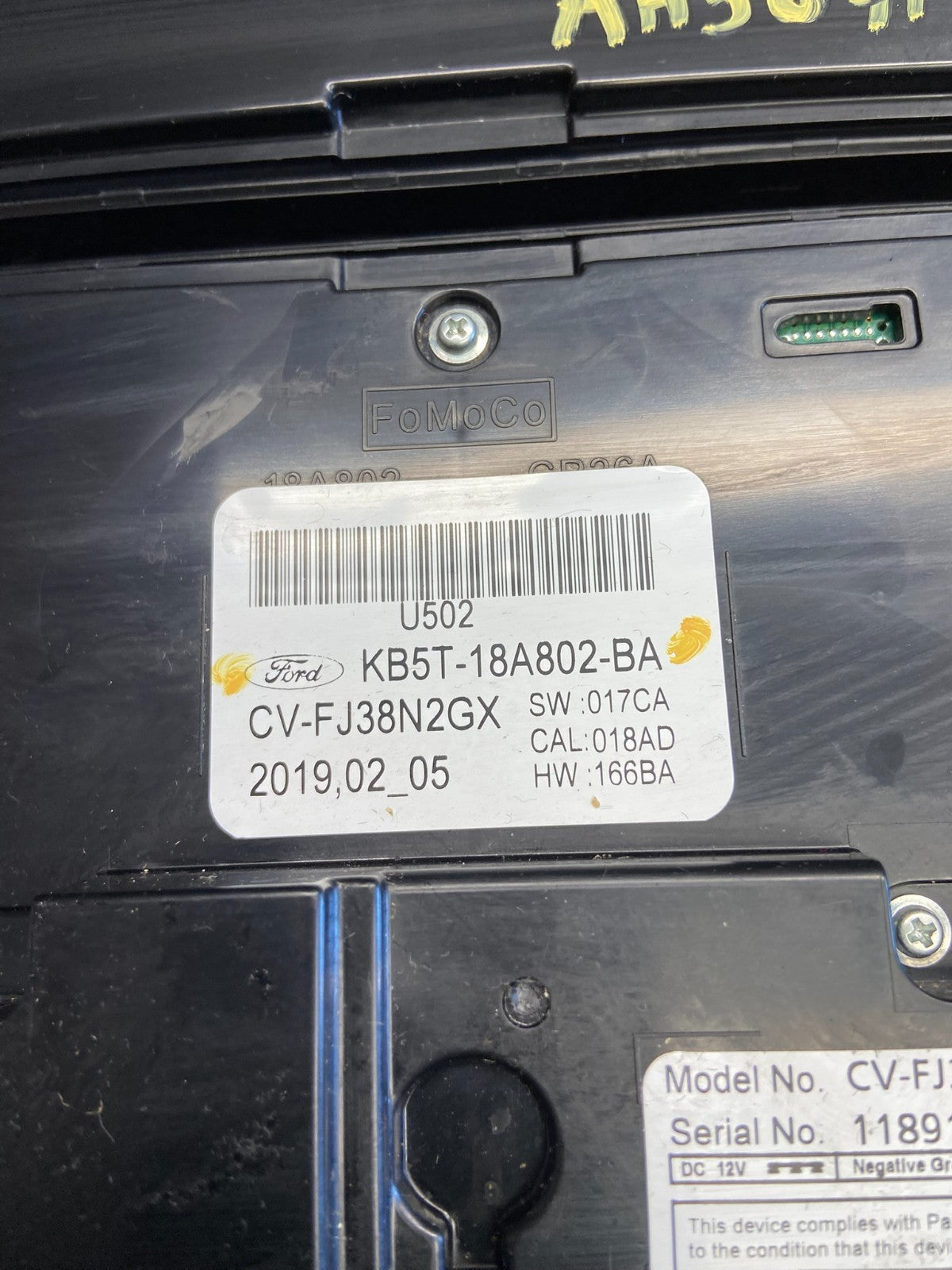 2019 Ford Explorer Radio Climate Control Trim Bezel Panel AH3671 DG5